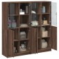 vidaXL Estantería con puertas madera marrón roble 136x37x142 cm vidaXL Estantería con puertas madera marrón roble 136x37x142 cm
