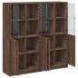 vidaXL Estantería con puertas madera marrón roble 136x37x142 cm vidaXL Estantería con puertas madera marrón roble 136x37x142 cm