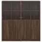 vidaXL Estantería con puertas madera marrón roble 136x37x142 cm vidaXL Estantería con puertas madera marrón roble 136x37x142 cm