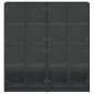 vidaXL Estantería con puertas madera de ingeniería negro 136x37x142 cm