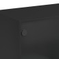 vidaXL Estantería con puertas madera de ingeniería negro 136x37x142 cm