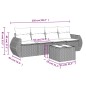 vidaXL Set de muebles de jardín 5 pzas y cojines ratán sintético negro vidaXL Set de muebles de jardín 5 pzas y cojines ratán sintético negro