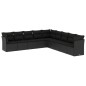 vidaXL Set de sofás de jardín 8 piezas y cojines ratán sintético negro vidaXL Set de sofás de jardín 8 piezas y cojines ratán sintético negro
