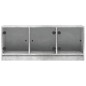 vidaXL Mueble de TV con puertas de vidrio gris hormigón 102x37x42 cm vidaXL Mueble de TV con puertas de vidrio gris hormigón 102x37x42 cm