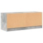 vidaXL Mueble de TV con puertas de vidrio gris hormigón 102x37x42 cm vidaXL Mueble de TV con puertas de vidrio gris hormigón 102x37x42 cm