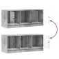 vidaXL Mueble de TV con puertas de vidrio gris hormigón 102x37x42 cm vidaXL Mueble de TV con puertas de vidrio gris hormigón 102x37x42 cm