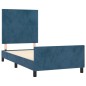 vidaXL Estructura cama con cabecero terciopelo azul oscuro 100x200 cm