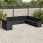 vidaXL Set de sofás de jardín 11 pzas y cojines ratán sintético negro vidaXL Set de sofás de jardín 11 pzas y cojines ratán sintético negro