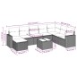 vidaXL Set de sofás de jardín 8 piezas y cojines ratán sintético negro vidaXL Set de sofás de jardín 8 piezas y cojines ratán sintético negro