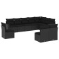 vidaXL Set de sofás de jardín 10 pzas cojines ratán sintético negro vidaXL Set de sofás de jardín 10 pzas cojines ratán sintético negro