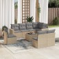 vidaXL Set de sofás de jardín 9 pzas con cojines ratán sintético beige
