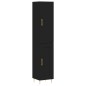 vidaXL Aparador de madera contrachapada negro 34,5x34x180 cm