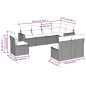 vidaXL Set de sofás de jardín 8 pzas y cojines ratán sintético gris vidaXL Set de sofás de jardín 8 pzas y cojines ratán sintético gris