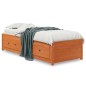 vidaXL Sofá cama de madera maciza de pino marrón cera 90x190 cm vidaXL Sofá cama de madera maciza de pino marrón cera 90x190 cm