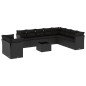vidaXL Set de sofás de jardín 11 pzas y cojines ratán sintético negro vidaXL Set de sofás de jardín 11 pzas y cojines ratán sintético negro