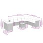 vidaXL Set de sofás de jardín 11 pzas y cojines ratán sintético negro vidaXL Set de sofás de jardín 11 pzas y cojines ratán sintético negro