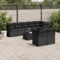 vidaXL Set de sofás de jardín 8 piezas y cojines ratán sintético negro vidaXL Set de sofás de jardín 8 piezas y cojines ratán sintético negro