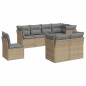 vidaXL Juego de sofás de jardín con cojines beige 8 pzas ratán PE vidaXL Juego de sofás de jardín con cojines beige 8 pzas ratán PE