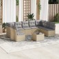 vidaXL Juego de sofás jardín con cojines beige 10 pzas ratán sintético vidaXL Juego de sofás jardín con cojines beige 10 pzas ratán sintético