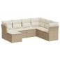 vidaXL Set sofás de jardín 7 piezas y cojines ratán sintético beige vidaXL Set sofás de jardín 7 piezas y cojines ratán sintético beige