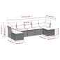 vidaXL Set de comedor de jardín 7 pzas y cojines ratán sintético negro vidaXL Set de comedor de jardín 7 pzas y cojines ratán sintético negro