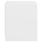 vidaXL Mesitas de noche con puertas de vidrio 2 uds blanco 35x37x42 cm