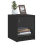 vidaXL Mesitas de noche con puertas de vidrio 2 uds negro 35x37x42 cm vidaXL Mesitas de noche con puertas de vidrio 2 uds negro 35x37x42 cm