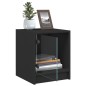 vidaXL Mesitas de noche con puertas de vidrio 2 uds negro 35x37x42 cm vidaXL Mesitas de noche con puertas de vidrio 2 uds negro 35x37x42 cm