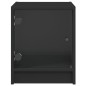 vidaXL Mesitas de noche con puertas de vidrio 2 uds negro 35x37x42 cm vidaXL Mesitas de noche con puertas de vidrio 2 uds negro 35x37x42 cm