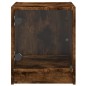 vidaXL Mesitas noche puertas de vidrio 2 uds roble ahumado 35x37x42 cm vidaXL Mesitas noche puertas de vidrio 2 uds roble ahumado 35x37x42 cm