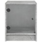 vidaXL Mesitas noche puertas de vidrio 2 uds gris hormigón 35x37x42 cm vidaXL Mesitas noche puertas de vidrio 2 uds gris hormigón 35x37x42 cm