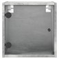 vidaXL Mesita de noche con puerta de vidrio gris hormigón 35x37x35 cm vidaXL Mesita de noche con puerta de vidrio gris hormigón 35x37x35 cm