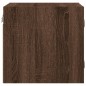 vidaXL Mesitas noche con puertas vidrio 2 uds roble marrón 35x37x35 cm