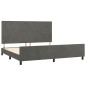 vidaXL Estructura cama con cabecero terciopelo gris oscuro 200x200 cm vidaXL Estructura cama con cabecero terciopelo gris oscuro 200x200 cm