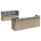 vidaXL Juego de sofás de jardín con cojines beige 8 pzas ratán PE vidaXL Juego de sofás de jardín con cojines beige 8 pzas ratán PE