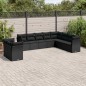 vidaXL Set de sofás de jardín 10 pzas cojines ratán sintético negro vidaXL Set de sofás de jardín 10 pzas cojines ratán sintético negro