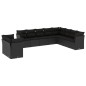 vidaXL Set de sofás de jardín 10 pzas cojines ratán sintético negro vidaXL Set de sofás de jardín 10 pzas cojines ratán sintético negro