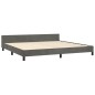 vidaXL Estructura cama con cabecero terciopelo gris oscuro 200x200 cm vidaXL Estructura cama con cabecero terciopelo gris oscuro 200x200 cm