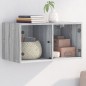 vidaXL Mueble de pared puertas de vidrio gris Sonoma 68,5x37x35 cm vidaXL Mueble de pared puertas de vidrio gris Sonoma 68,5x37x35 cm
