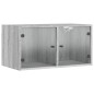 vidaXL Mueble de pared puertas de vidrio gris Sonoma 68,5x37x35 cm vidaXL Mueble de pared puertas de vidrio gris Sonoma 68,5x37x35 cm