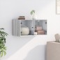 vidaXL Mueble de pared puertas de vidrio gris Sonoma 68,5x37x35 cm vidaXL Mueble de pared puertas de vidrio gris Sonoma 68,5x37x35 cm