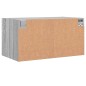 vidaXL Mueble de pared puertas de vidrio gris Sonoma 68,5x37x35 cm vidaXL Mueble de pared puertas de vidrio gris Sonoma 68,5x37x35 cm