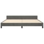 vidaXL Estructura cama con cabecero terciopelo gris oscuro 200x200 cm vidaXL Estructura cama con cabecero terciopelo gris oscuro 200x200 cm