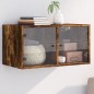 vidaXL Mueble de pared puertas de vidrio roble ahumado 68,5x37x35 cm vidaXL Mueble de pared puertas de vidrio roble ahumado 68,5x37x35 cm