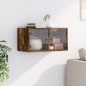 vidaXL Mueble de pared puertas de vidrio roble ahumado 68,5x37x35 cm vidaXL Mueble de pared puertas de vidrio roble ahumado 68,5x37x35 cm