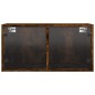 vidaXL Mueble de pared puertas de vidrio roble ahumado 68,5x37x35 cm vidaXL Mueble de pared puertas de vidrio roble ahumado 68,5x37x35 cm