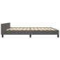 vidaXL Estructura cama con cabecero terciopelo gris oscuro 200x200 cm vidaXL Estructura cama con cabecero terciopelo gris oscuro 200x200 cm