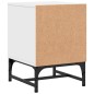 vidaXL Mesita de noche con puerta de vidrio blanco 35x37x50 cm vidaXL Mesita de noche con puerta de vidrio blanco 35x37x50 cm