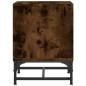 vidaXL Mesita de noche con puerta de vidrio roble ahumado 35x37x50 cm vidaXL Mesita de noche con puerta de vidrio roble ahumado 35x37x50 cm