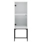 vidaXL Armario auxiliar con puerta de vidrio blanco 35x37x100 cm vidaXL Armario auxiliar con puerta de vidrio blanco 35x37x100 cm